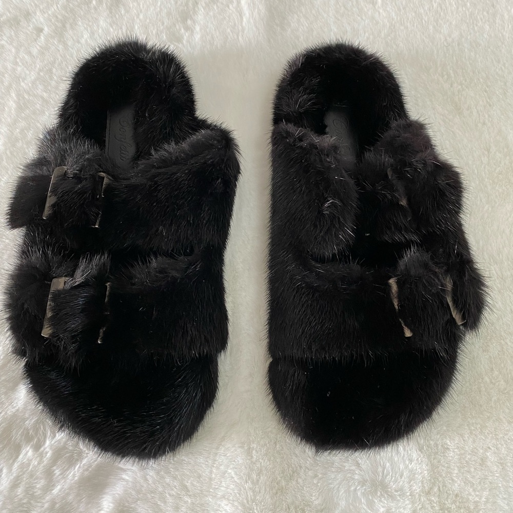 Duckie Confetti Mink Slides
